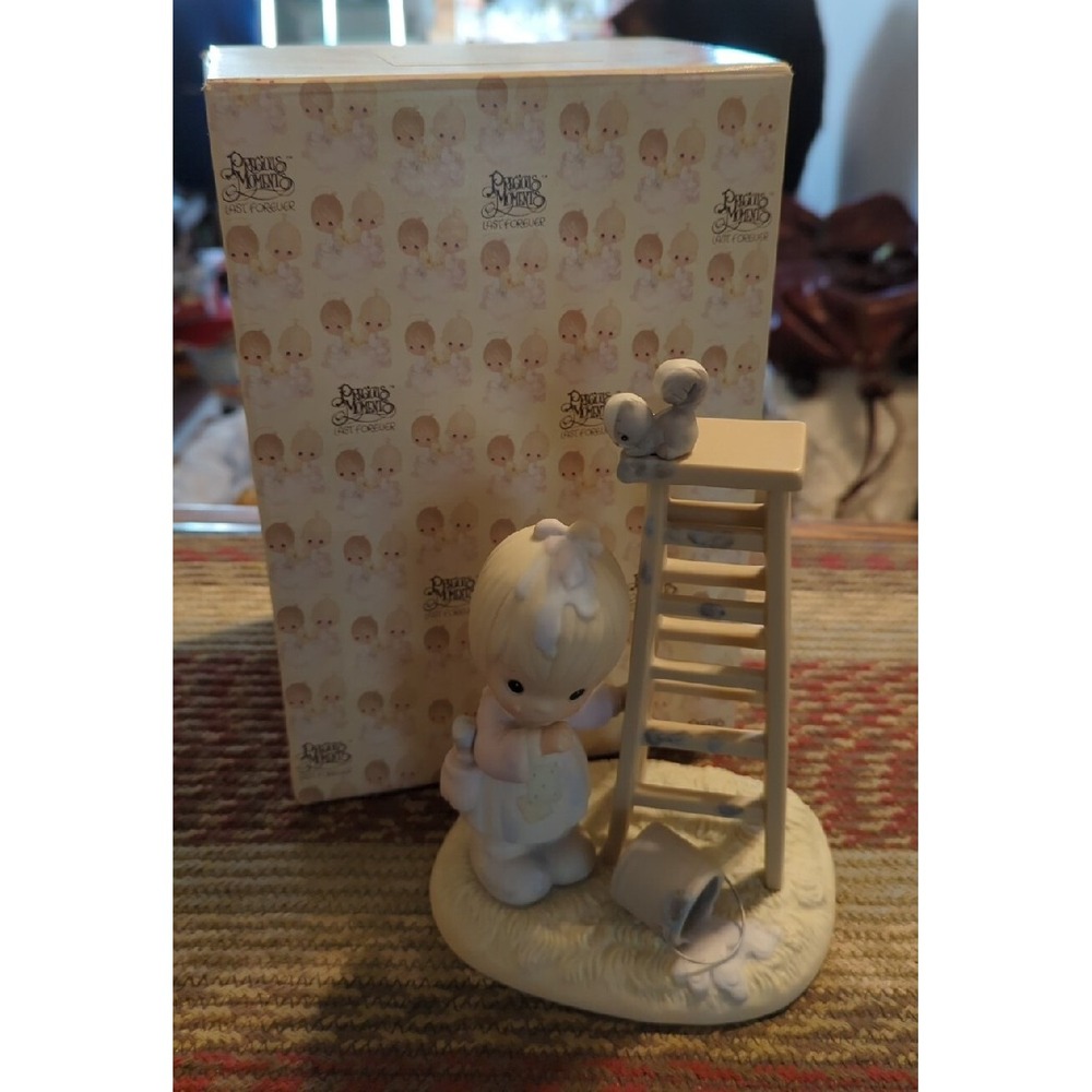 Precious Moments 520802 My Days Are Blue Without You Figurine Enesco w Box